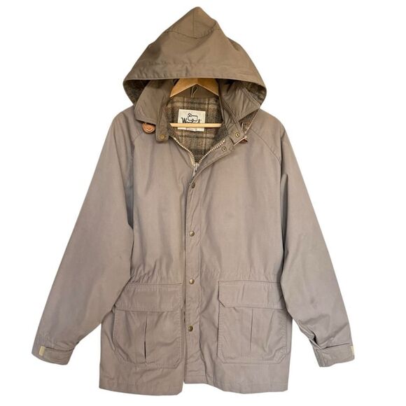 Vintage Woolrich Wool-Lined Hooded Chore Barn Jacket 1970s Men's L